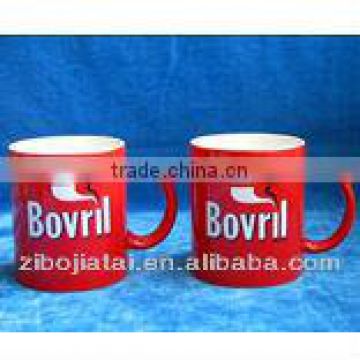 Red Glazed Ceramic Promotional Mug