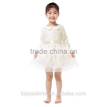 2016 lace long sleeve baby girls vintage wedding dress