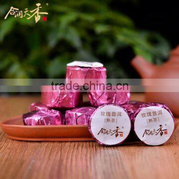 refine yunnan tuo tea rose herbal tea beauty easy slim puer tea