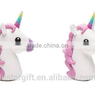 Factory Outlet 2016 Newest Design 2600mah Soft PVC Emoji Unicorn Power Bank Mobile Phone Charger                        
                                                Quality Choice