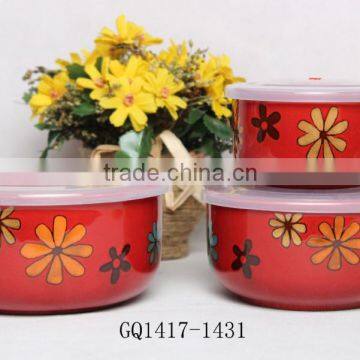 2015 Red Ceramic Tableware Bowl With Big White Dots photo-5