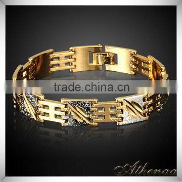 Flashing Sand Creation Promotion Price Mix Color Men Bracelet Gold Plated Jewelry