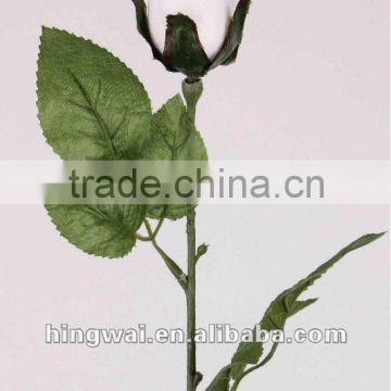 64cm Artificial Flower Rose Bud With 6 Leaves photo-5