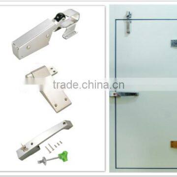 Door lock and hinges for cold room