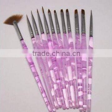 2014 high quality fashion makeup brushes nail brush set for brush clenning liquid