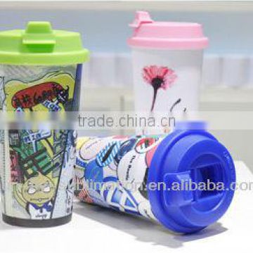 polymer tumbler for coffee promotion printing