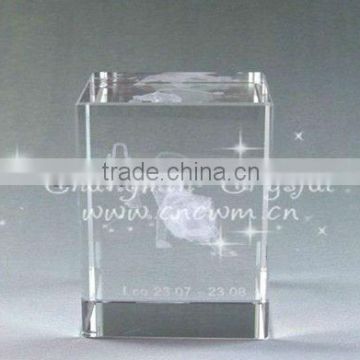 Handmade Engrvaed Laser Lion Crystal For Home Decorations