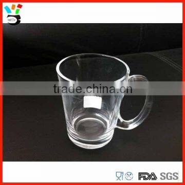 Custom expresso glass coffee mug/cup with handle