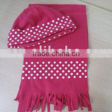 3pcs winter fleece sets ( scarf hat glove)