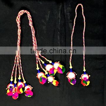 Indian Banjara boho mirror beads Key Chain/bag/curtain/dress multi color tassels