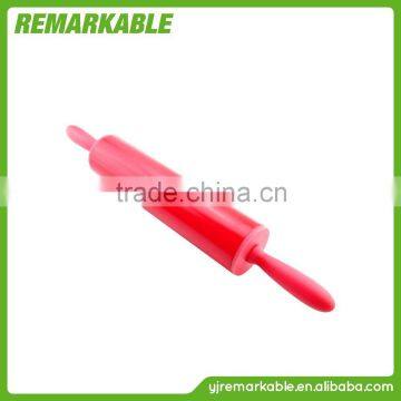 Stainless steel Plastic Handled Red Color Silicone Rolling Pin