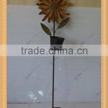 Flower design with planter metal garden windmill