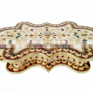 AMOEBA designed decorative hand-made Meenakari Chocolate Box/ Dry Fruit Box