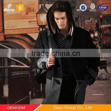 British Preppy Style Men Wool Jacket Mid-long Cashmere Woolen Jacket photo-2