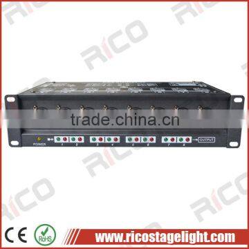 Guangzhou dmx 512 XLR Pin3 distributor 8 ways dmx splitter