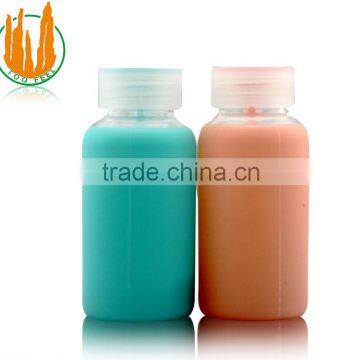 150ml glass water bottle with jelly color Silica gel set