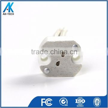 ceramic bayonet type of gu10 lamp holder with wire manufacture