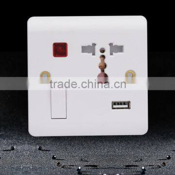 Hot sale Bakelite USB Power Multi Switch and Socket