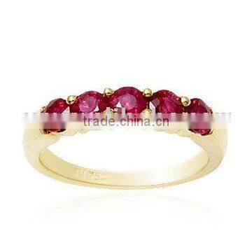 yellow gold ring, Gemstone Gold Ring, Ruby Ring