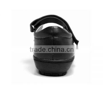 China Wholesale 2016 Teenage Girls Wide Size Pure Black School Shoes photo-3