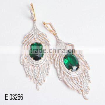 Best selling jewelry gold products brass style AA stone clip-on earrings