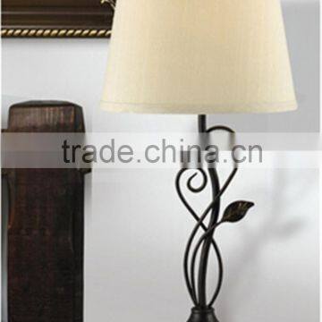 gracious elegant metal table lamp with empire shade