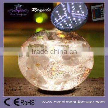 Crystal Wedding table centerpiece under vase LED base light for wedding centerpiece/led centerpiece light