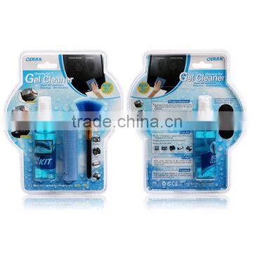 Opula Screen Cleaning Set With Gel Spray Cleaner, Microfiber Cloth, Fanshaped Brush With MSDS for Mobile Phone, Computer,camera