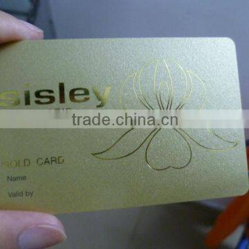 plastic VIP membership card with hot stamping