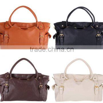 Lady OL Fashion Women Lady Big Capacity Tote Bag Satchel Shoulder Bag PU Leather Handbag photo-2