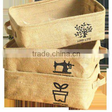 Eco-Friendly Jute Storage Bin for Food,Toy Storage Basket