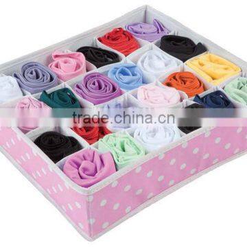 Stackable non-woven underwear tie socks drawer organizer order box