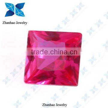 lab created corundum square ruby