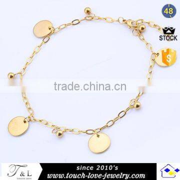 Stainless Steel Sandal Beach Gold Anklet