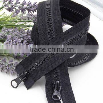 #5 double Open end plastic zippers for luggage bags