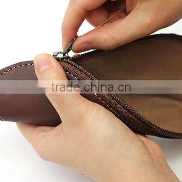 Portable Leather Pen Holder Zipper Pencil Cases for Students photo-2