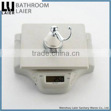 Simple Printing Lines Zinc Alloy Chrome Finishing Bathroom Accessories Wall Mounted Double Robe Hook photo-6