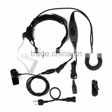 2 Pin PTT VOX Adjustable Volume Throat MIC Headset for ICOM F3 F4 F10 F20 F31 Cobra GME Electrophone