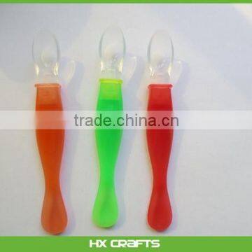 Mix Color Rubber Spoons Baby Feeding Spoon OEM Is Welcome