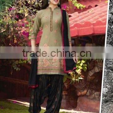 MUSTARD GEORGETTE PATIYALA SUIT