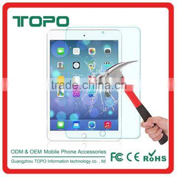 Anti shock fingerprint Tempered Glass screen protector 0.3mm round edge 9h for ipad mini 1/2/3/4/pro