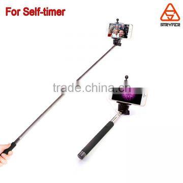 Selfie Rod Cable Take Pole Selfie Stick Phone Extendable Wired monopod for Smartphone and Digital camera