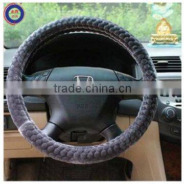 ZX Hot selling New design Velvet steering wheel covers/fluffy steering wheel cover