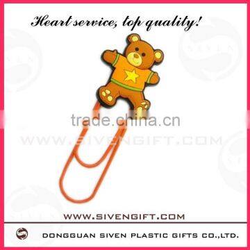 cute fashion soft pvc paper clip