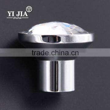 Chrome Base Clear Brass Accessories Drawer Pulls Cupboard Handle Knob photo-3