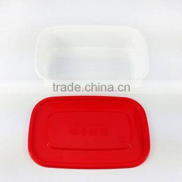 Custom Disposable Pasta Bowl With Red Lid Plastic Microwave Safe Food Containers photo-3