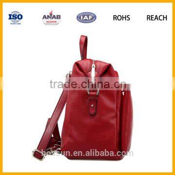 Wholesale PU Leather Simple Hot Shot School women Backpack Bag