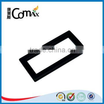 Black square buckle custom zinc alloy handbag metal parts