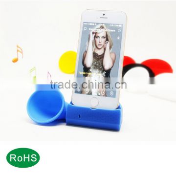 Portable wireless Silicone phone Horn Stand Speaker Amplifier Universal Fit for Iphone