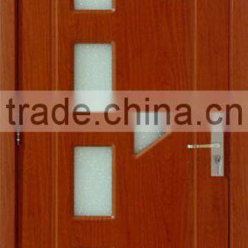 pvc mdf interior door with glass